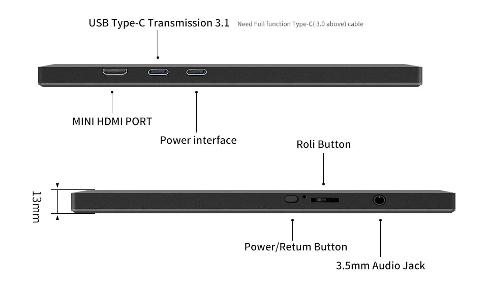 11.6 Inch Portable Laptop Monitor