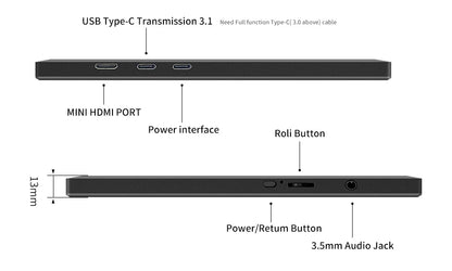 11.6 Inch Portable Laptop Monitor