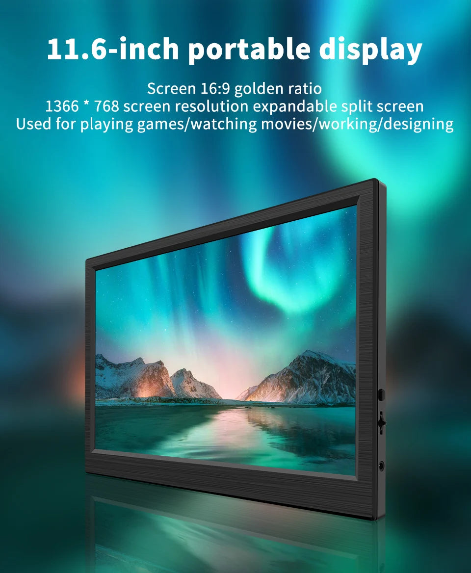 11.6 Inch Portable Laptop Monitor